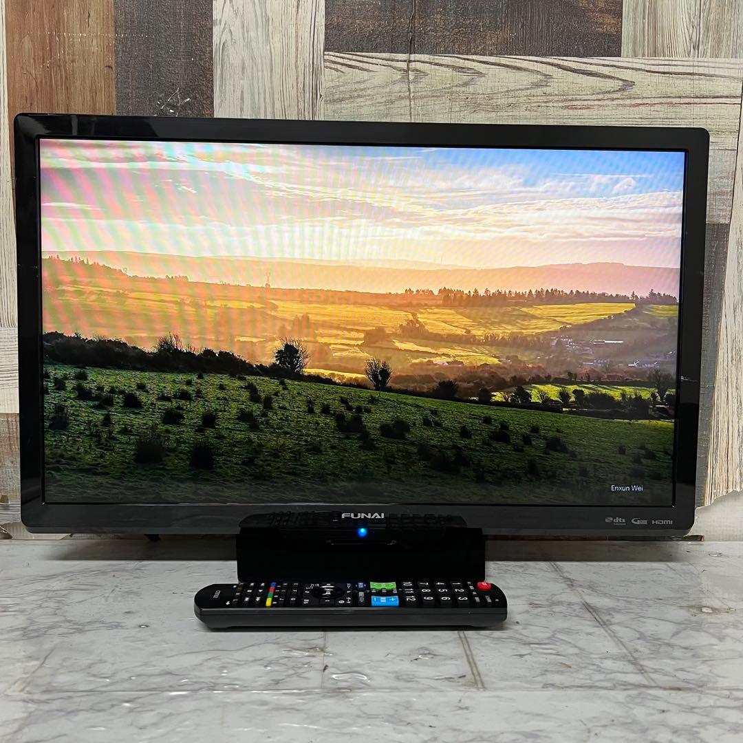 即日受渡❣️全国送料込4年前購入フナイ24型液晶テレビWチューナ搭載HDMI×3