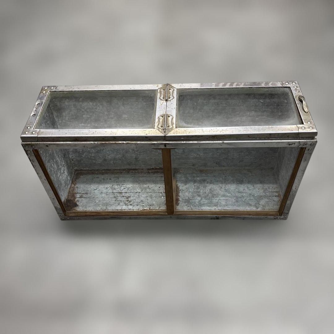 昭和レトロ 駄菓子屋 ブリキガラスショーケース ディスプレイラック 飾り棚