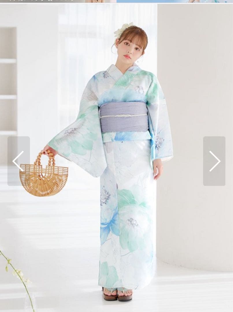 花柄浴衣・帯セット　sugar