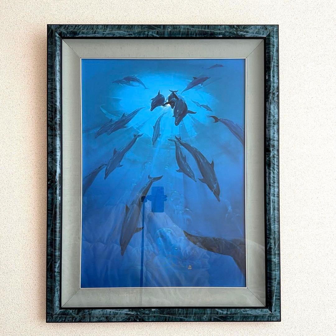 ジョン・ピトレー 「フリーダム」 直筆サイン有 マリンアート イルカ