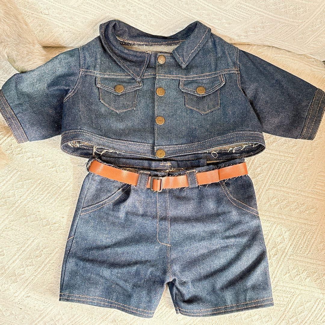 テディベア 久月 コピポット くま ぬいぐるみ 昭和 平成レトロ レア デニム