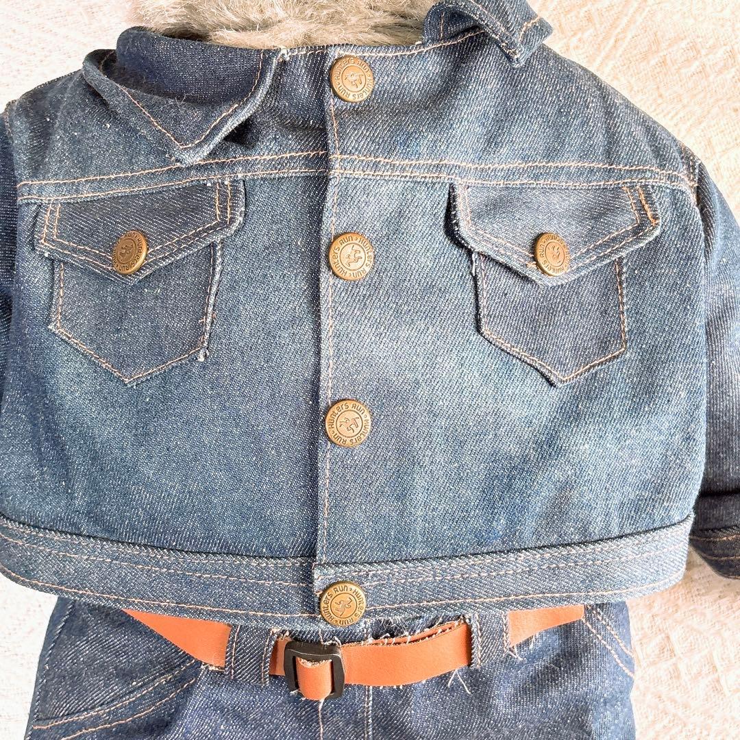 テディベア 久月 コピポット くま ぬいぐるみ 昭和 平成レトロ レア デニム