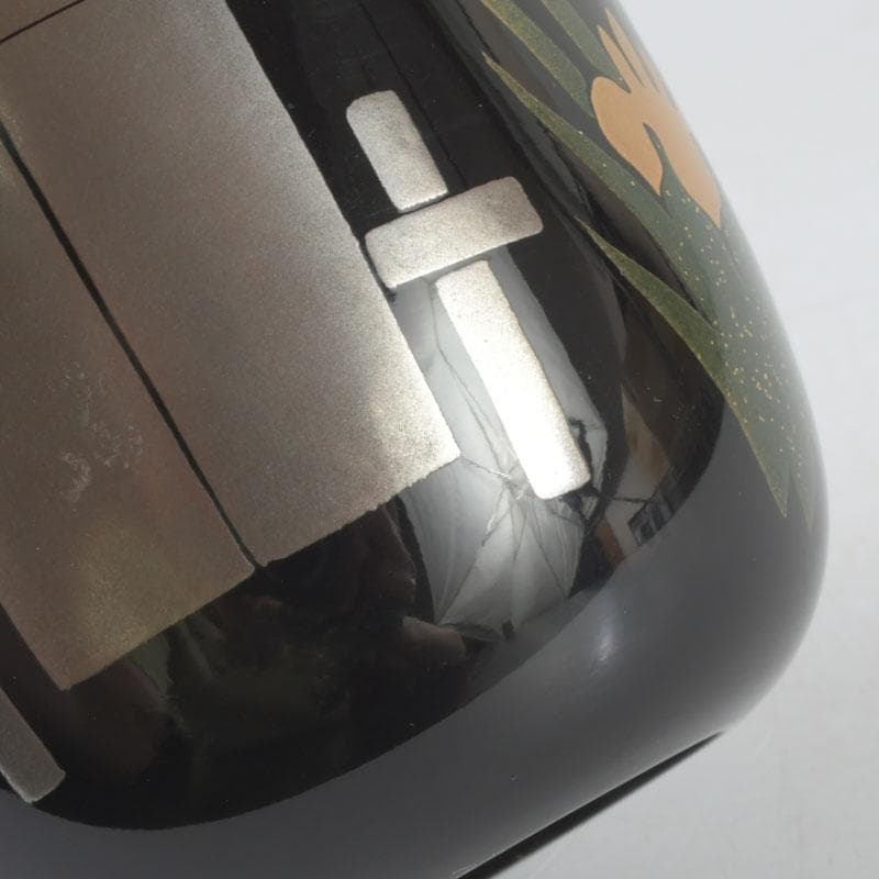 茶道具　輪島塗　花草蒔絵　春風　棗　共箱　V　9460