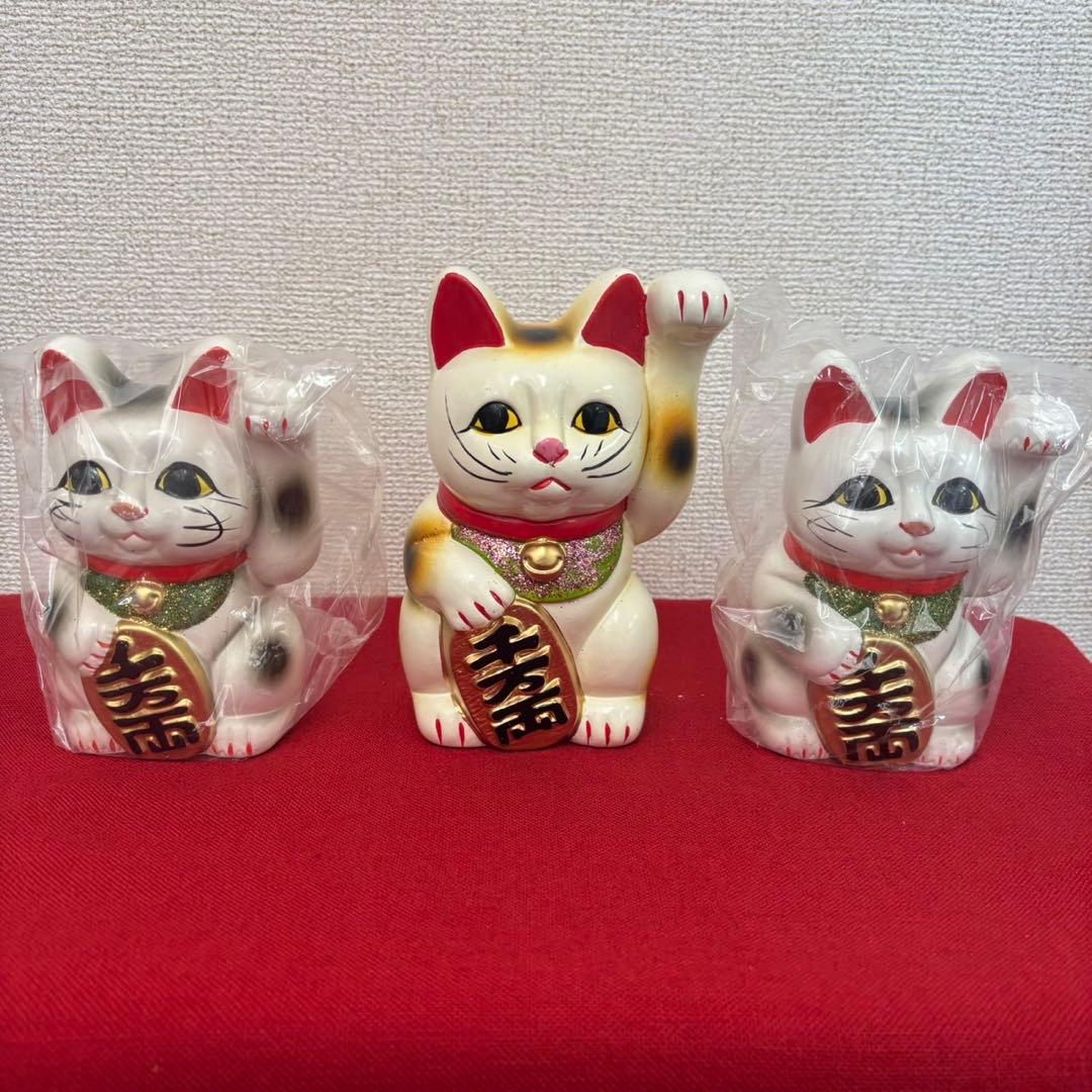 確認用招き猫 5つまとめ売りお買い得‼︎未使用箱付き‼︎ ①