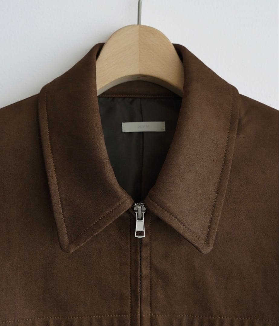 【新品・完売品】WYM LIDNM フェイクスエードジップブルゾン ブラウン M