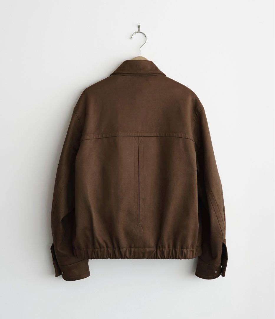 【新品・完売品】WYM LIDNM フェイクスエードジップブルゾン ブラウン M