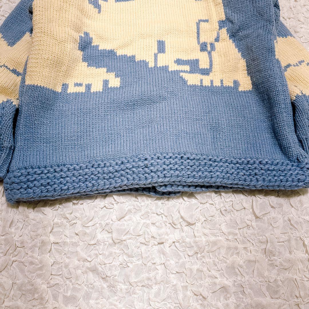 Jesus Canvas カウチンニット　肉厚　セーター　メープルボタンシロクマ