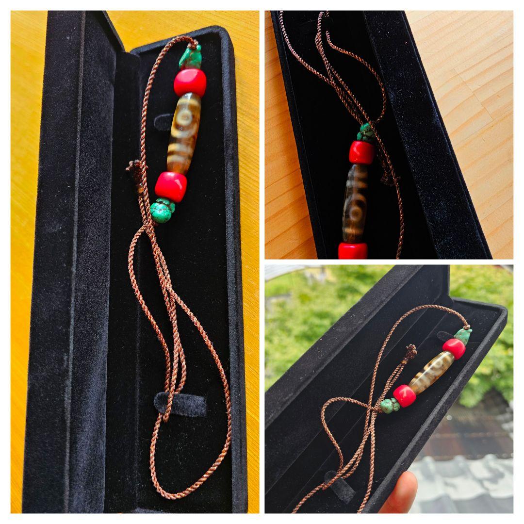 dZi beads(二眼) ネックレス