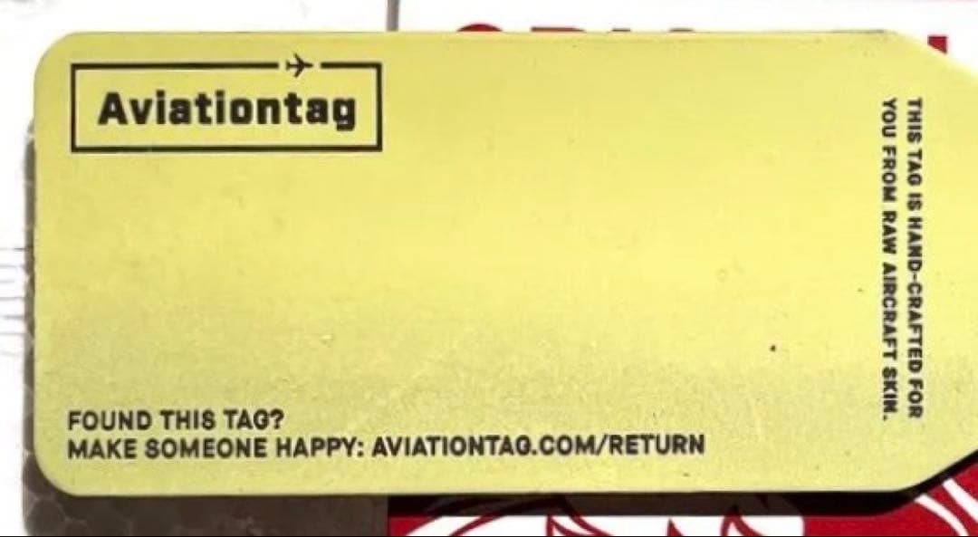 【レア品•Aviation】キャセイ ドラゴン　B-HLB 実機スキンタグ