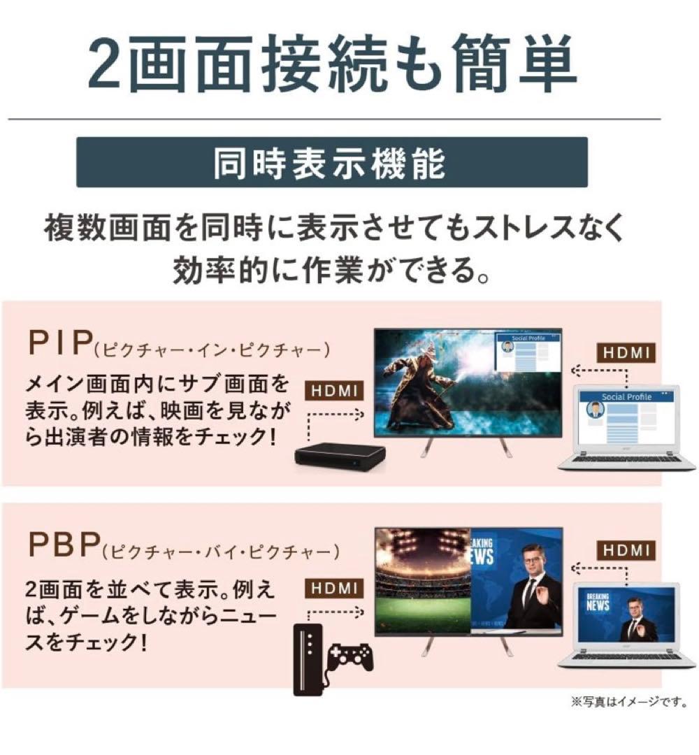 acer 43インチ HDR 4K ディスプレイ本体