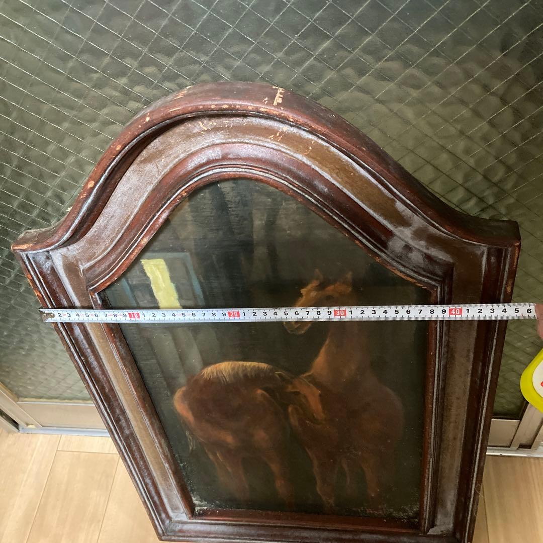 三上亨　額もこだわりの額で馬の油彩です