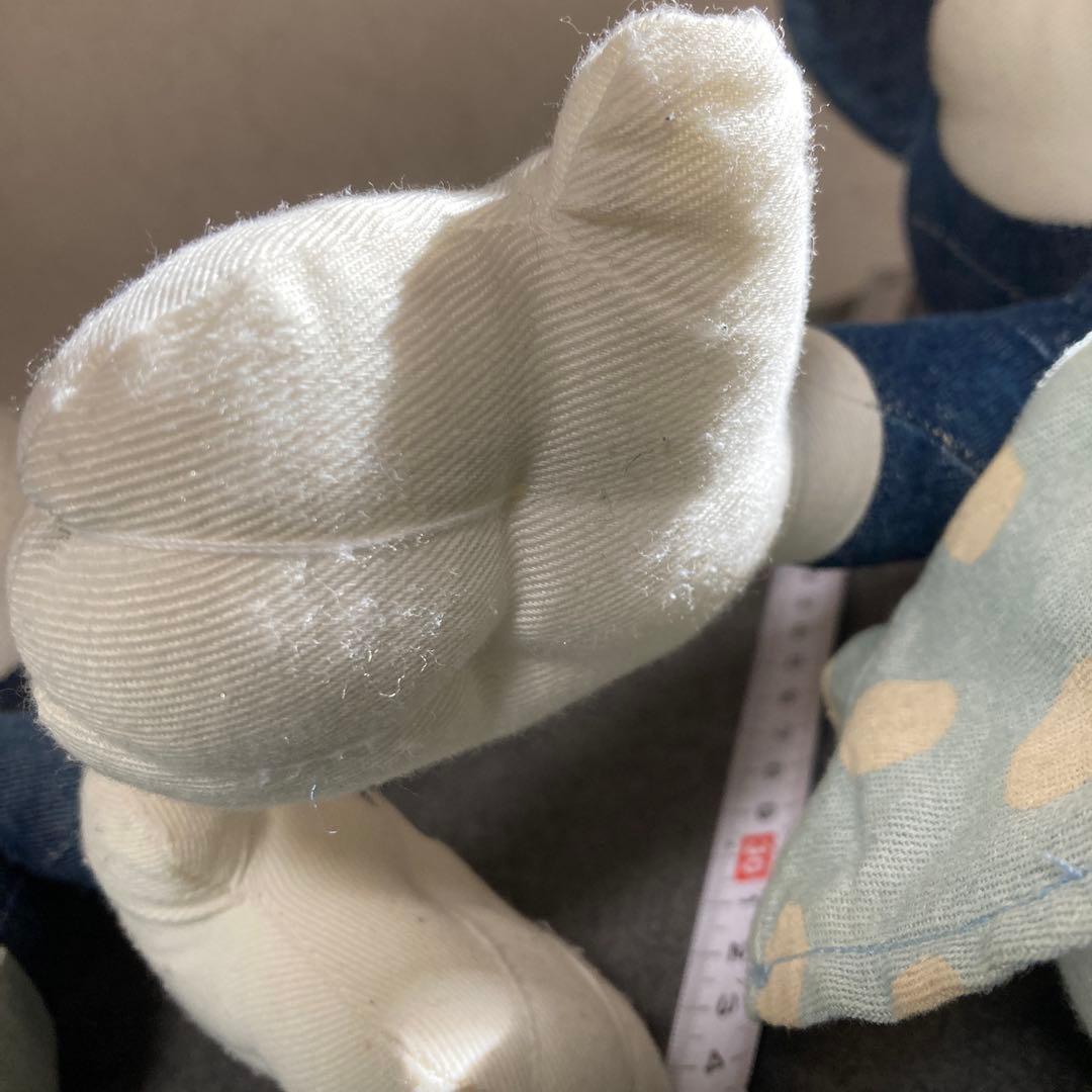 ヴィンテージ　非売品　ミッキー ミニー ぬいぐるみ デニム風 約40cm