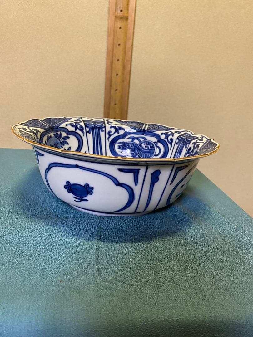 茶道具/染付兜鉢 一対 五山窯 林淡幽