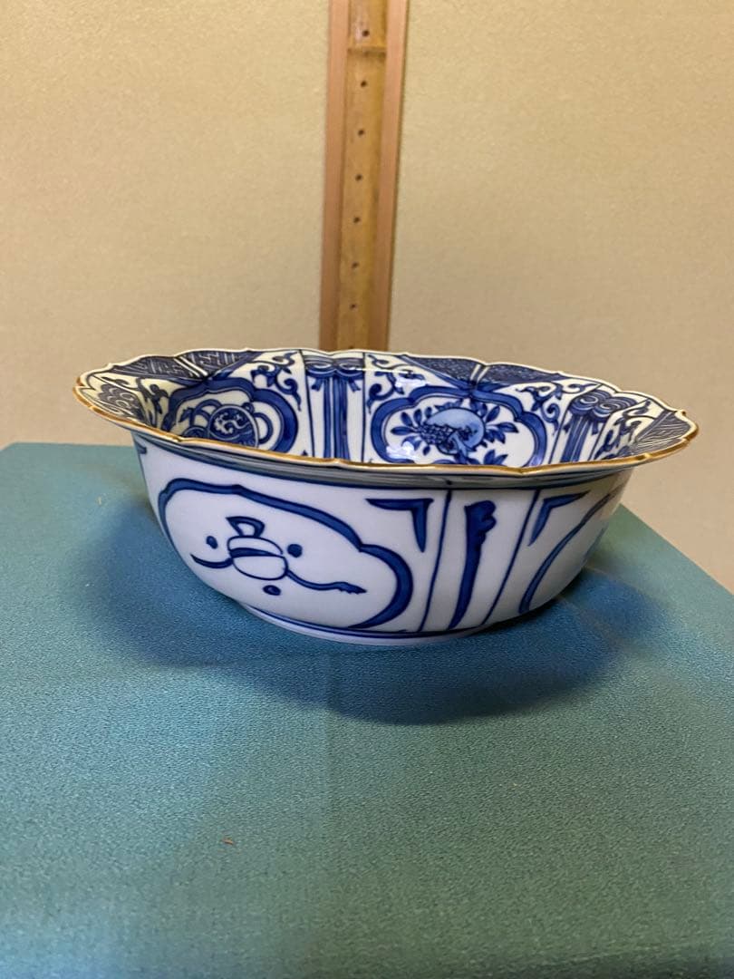 茶道具/染付兜鉢 一対 五山窯 林淡幽