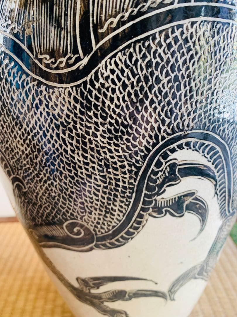 中国磁州窯竜紋壺