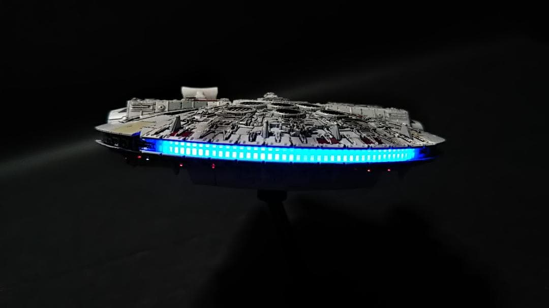 ミレニアムファルコン 角アンテナ仕様　 電飾改修 塗装済 完成品 1/350