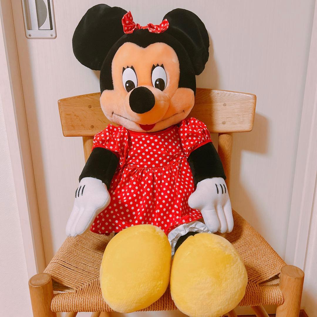 レトロ ヴィンテージ アメリカ ディズニーランド WDW ミニー 特大ぬいぐるみ