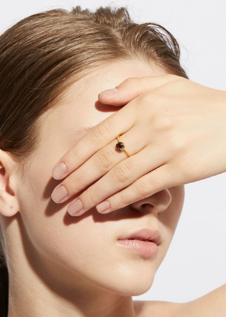 ARTIDA OUD スモーキークォーツ パヴェ ダイヤモンド リング 指輪