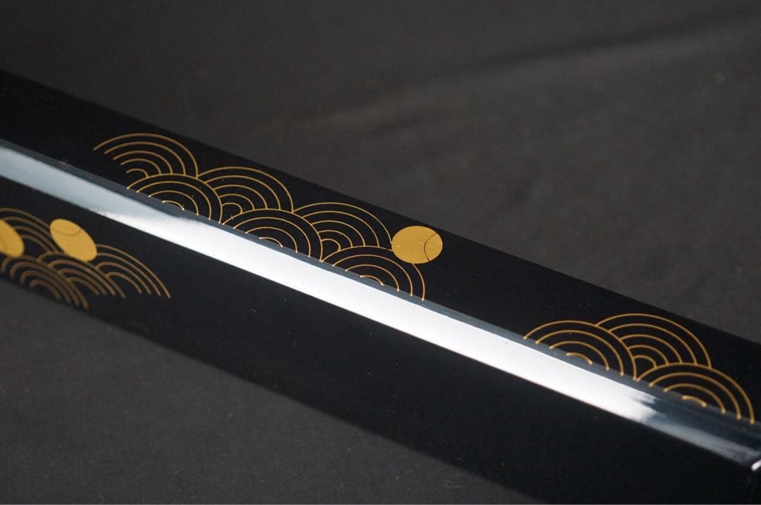 村田宗覚 波つぼつぼ蒔絵 炉縁 共箱 共布 茶道具