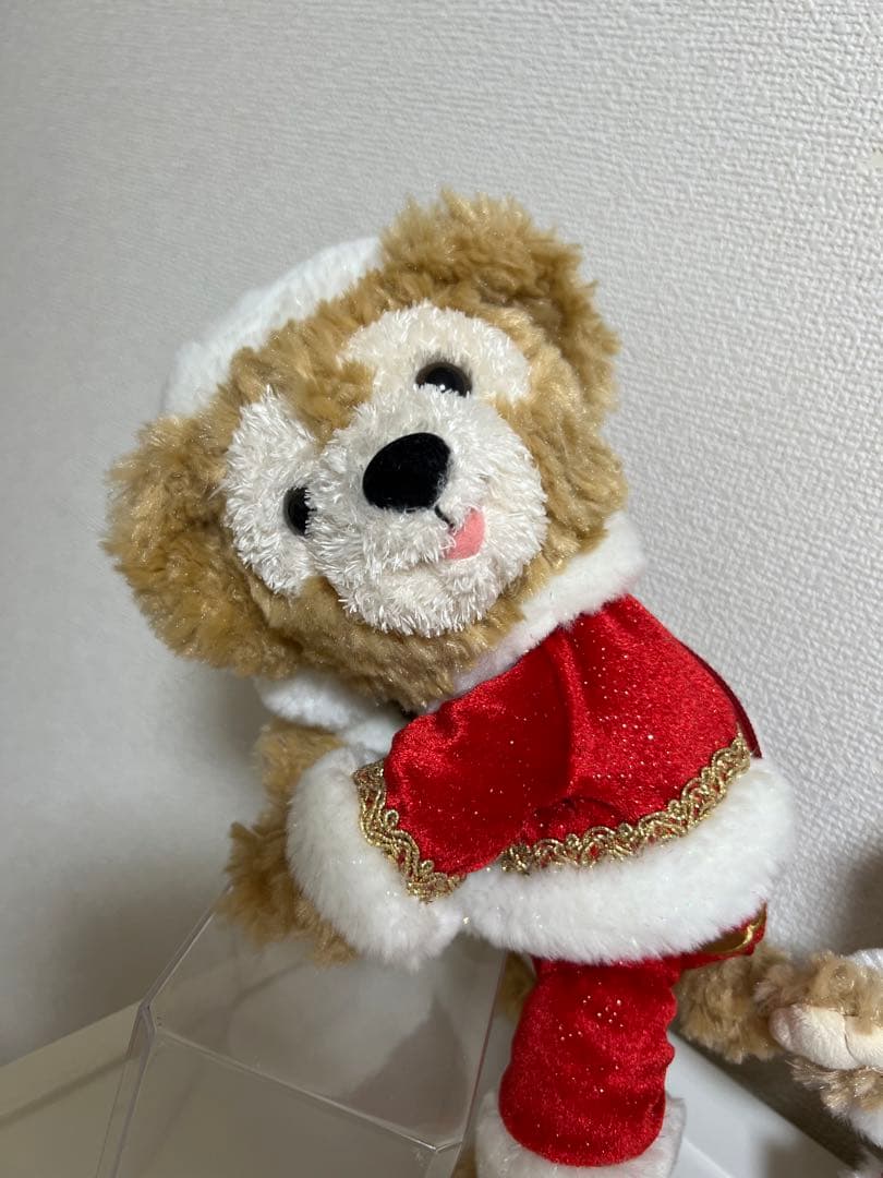 ダッフィー、シェリーメイのぬいぐるみ、ディズニーワールド、ポーチ（クリスマス）