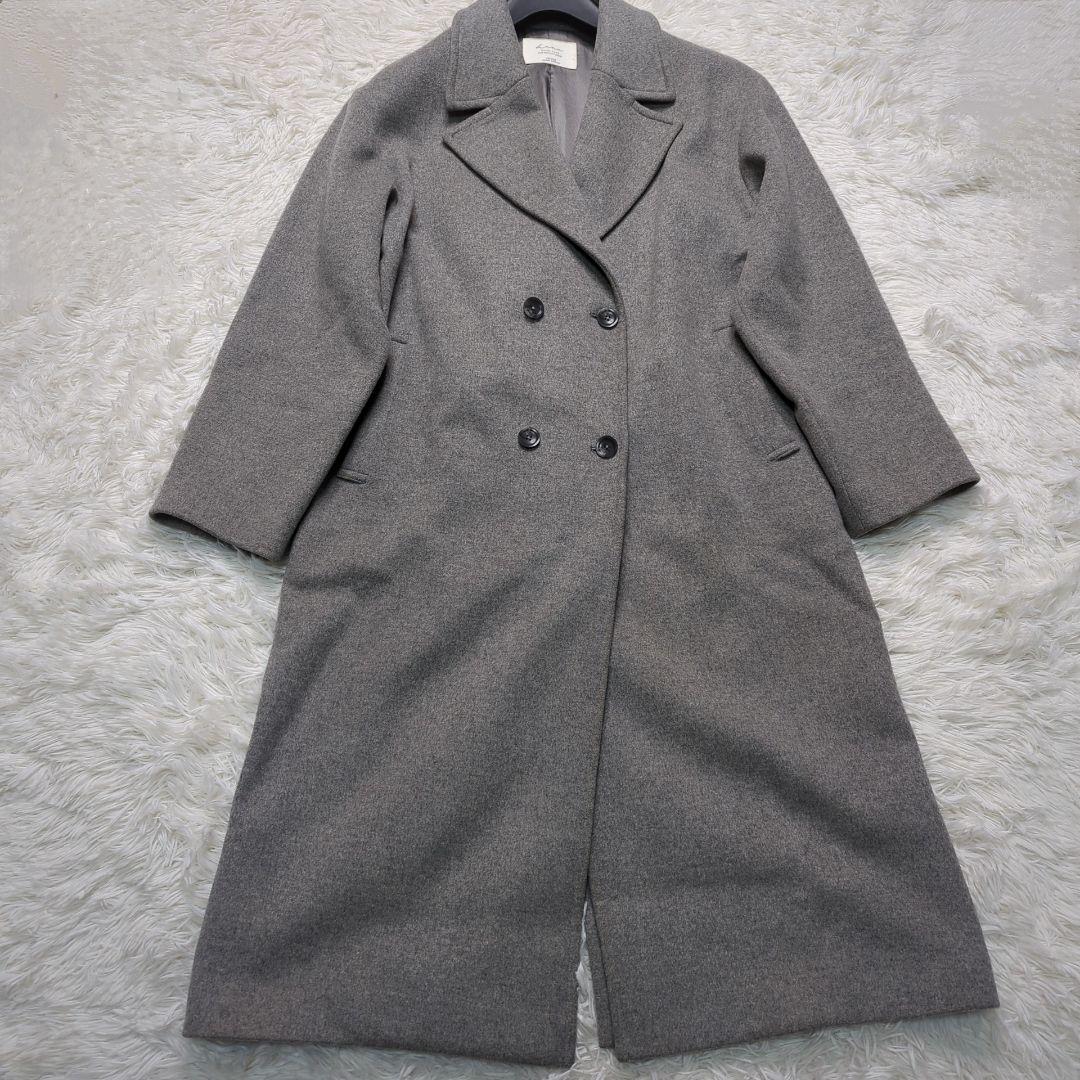 【美品】ジャーナルスタンダードレリューム チェスターコート ウール グレー XL