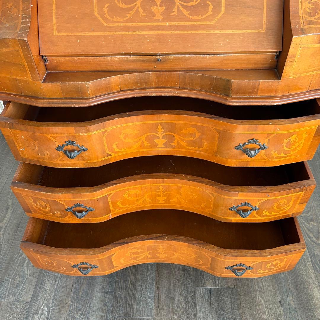 ヴィンテージ　イタリア製　ライティングビューロー　チェスト