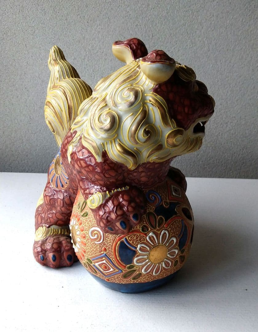 唐獅子    陶器置物  ②