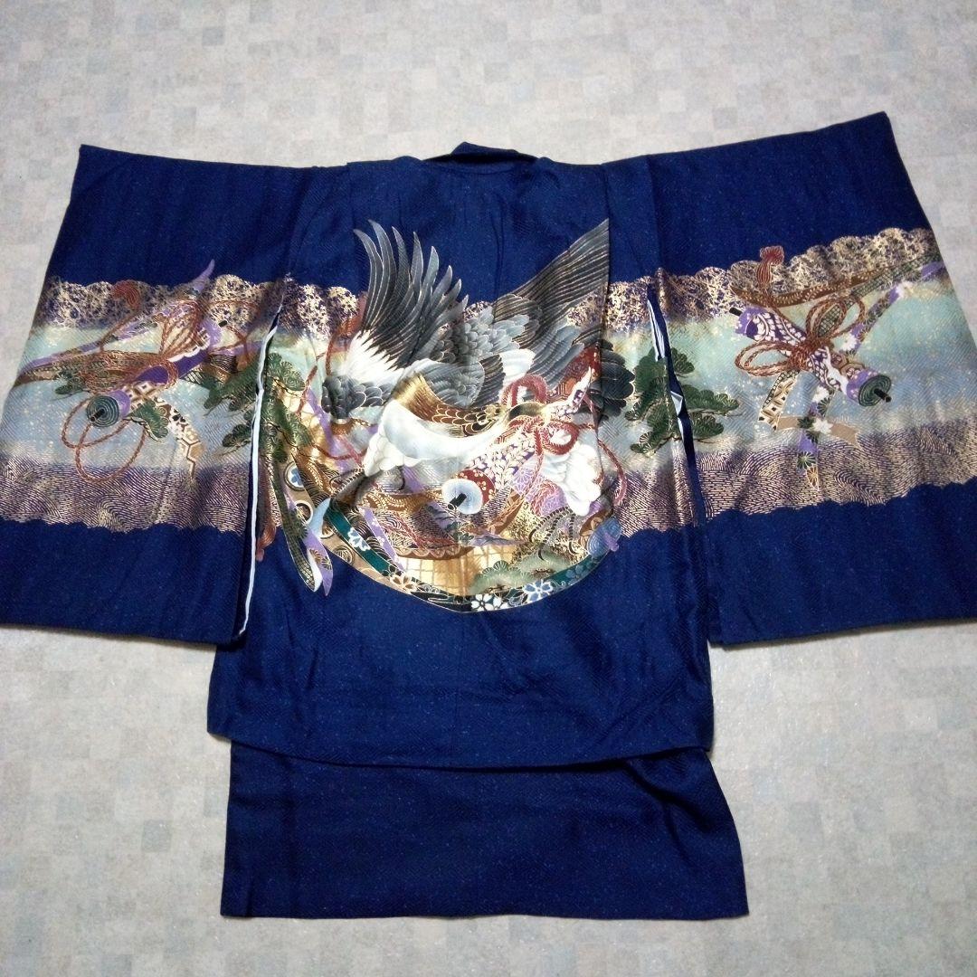 【七五三5歳用】羽織、着物、金蘭袴セット『小物付き』