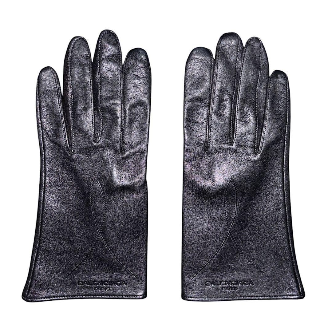 BALENCIAGA ロゴ レザー グローブ