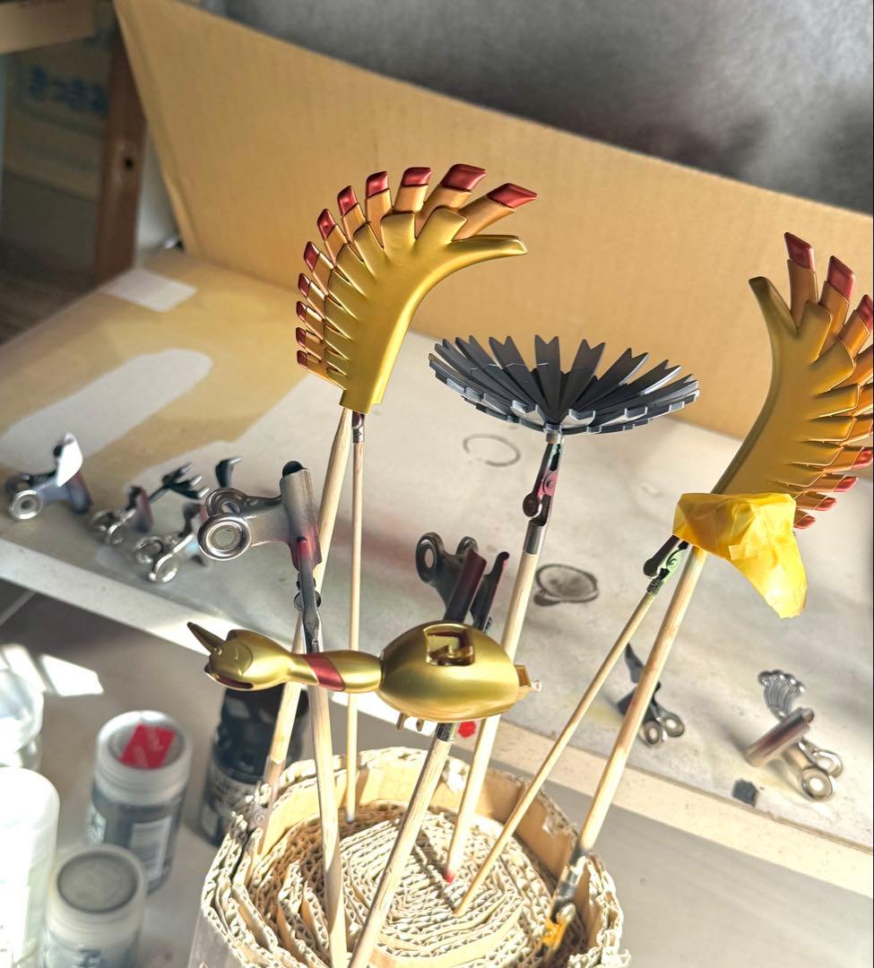 【ゆう・途中経過】ポケプラ　ホウオウ　リザードン　色違い　塗装完成品