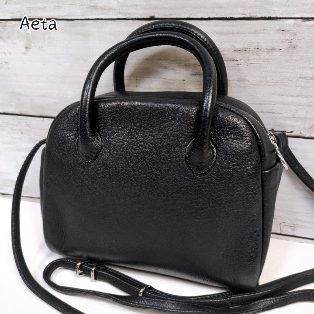 Aeta アエタ ディアレザーボストンミニショルダーバッグ DA39