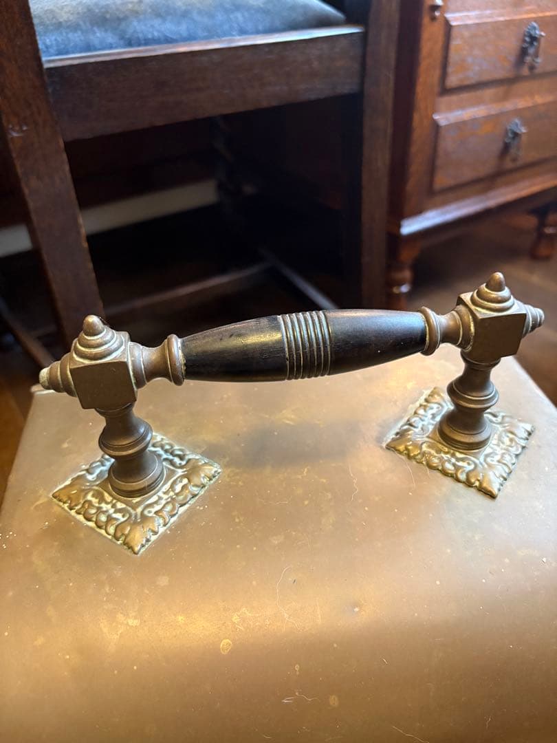 英国アンティーク　コールボックス　ファイアーツール　薪ストーブ　アンティーク