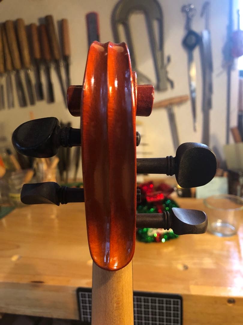 【駒&魂柱新調済】ノーラベル　中古バイオリン 4/4 美品　コンディション良好