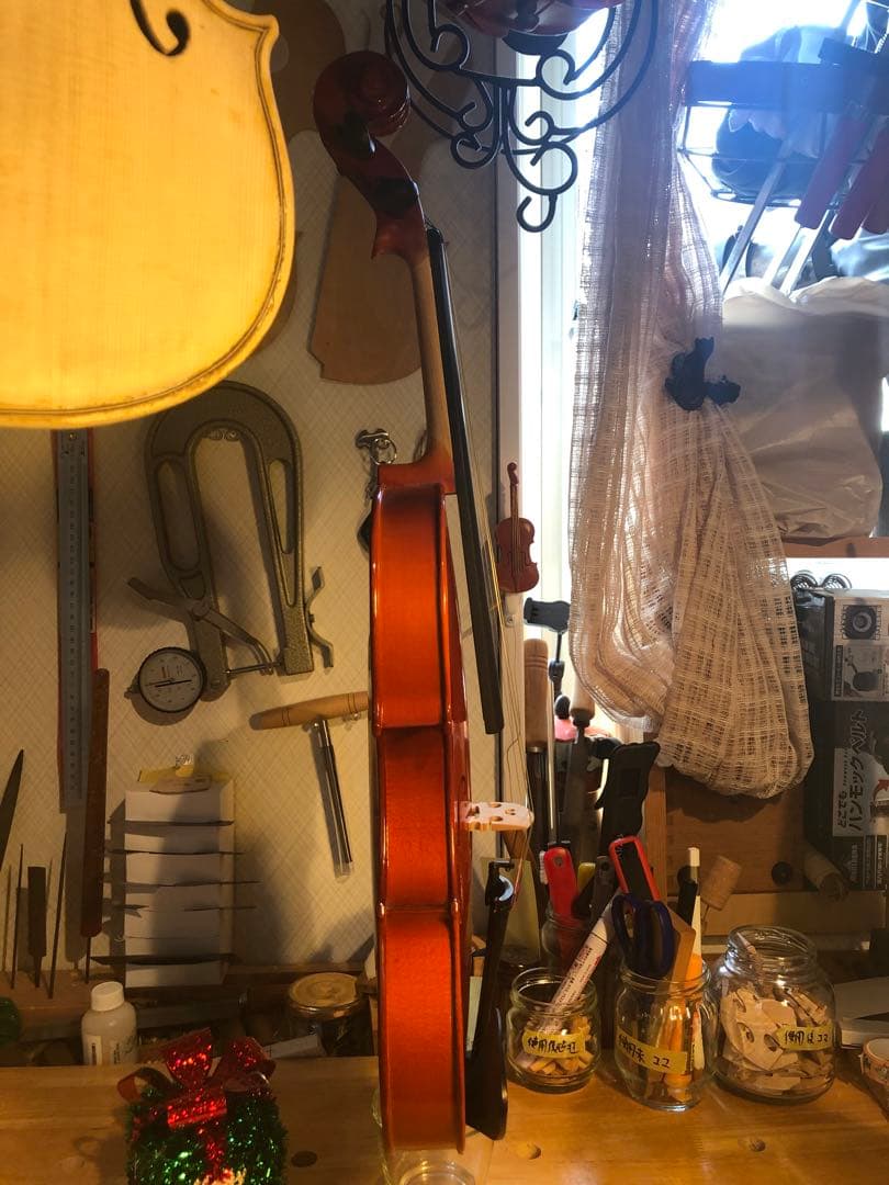 【駒&魂柱新調済】ノーラベル　中古バイオリン 4/4 美品　コンディション良好