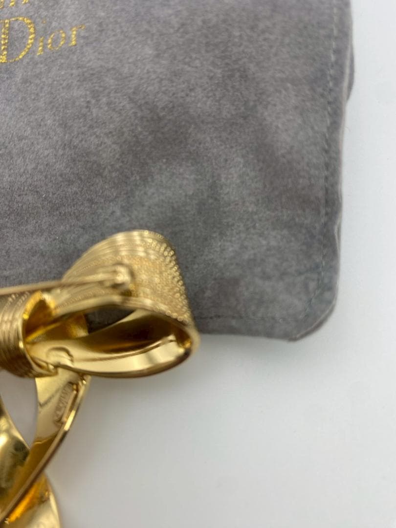 Christian Dior リボン ピンブローチ ゴールド 正規品