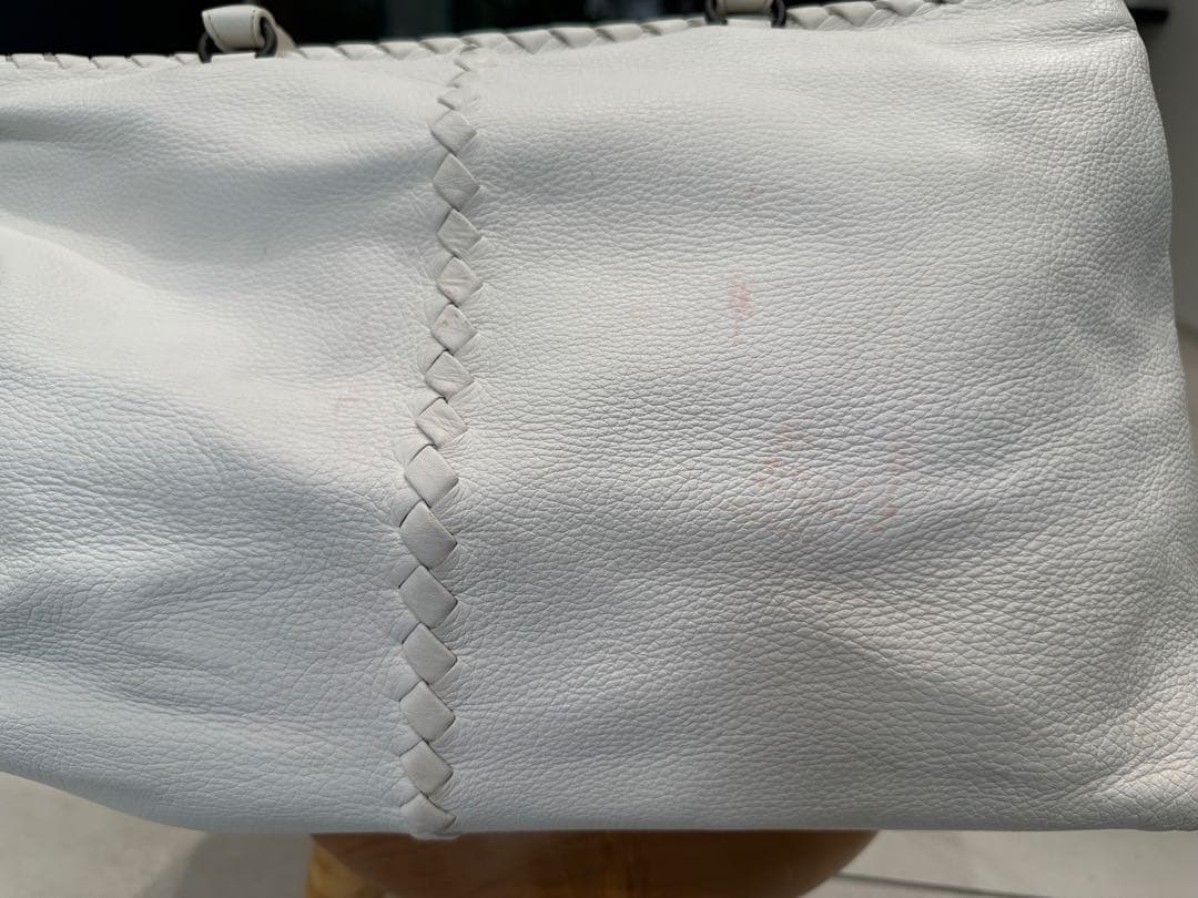 ボッテガヴェネタ　ボストンバッグ　ホワイトレザー　美品