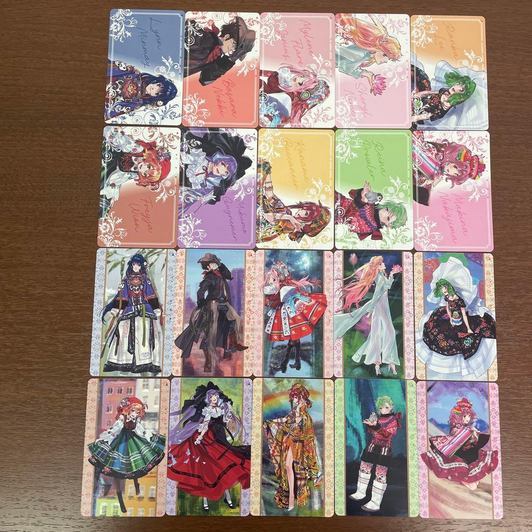 ❶マクロス万国博覧会 テレホンカード風シート 全20種コンプ