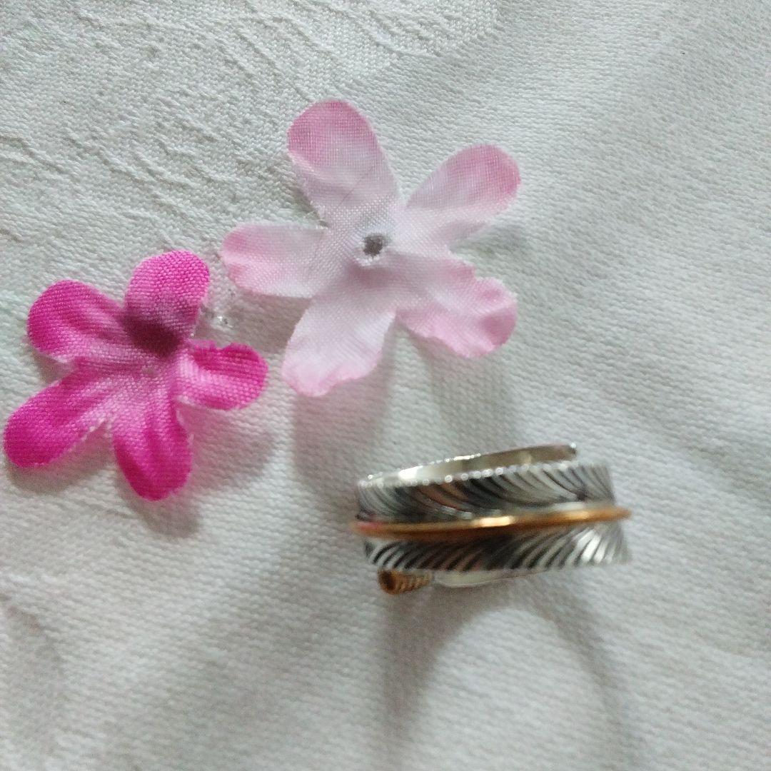 ハーヴィーメイス　ナバホ　インディアンジュエリー12KGF 　フェザーリング