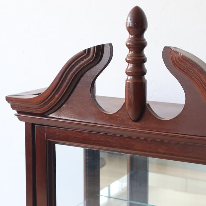 アンティーク 猫足 ガラスキャビネット 飾り棚 コレクションボード