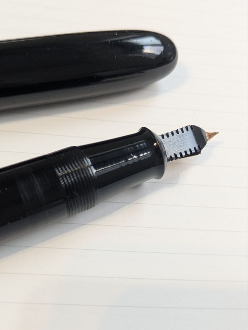 ワランテッド　WARRANTED　14KT　インク止め　エボナイト　漆　万年筆