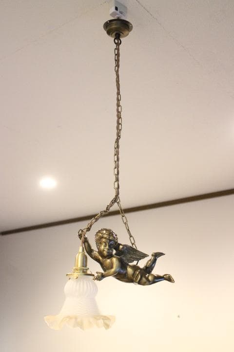 フランス アンティーク 天使 エンジェル シャンデリア ペンダントライト b