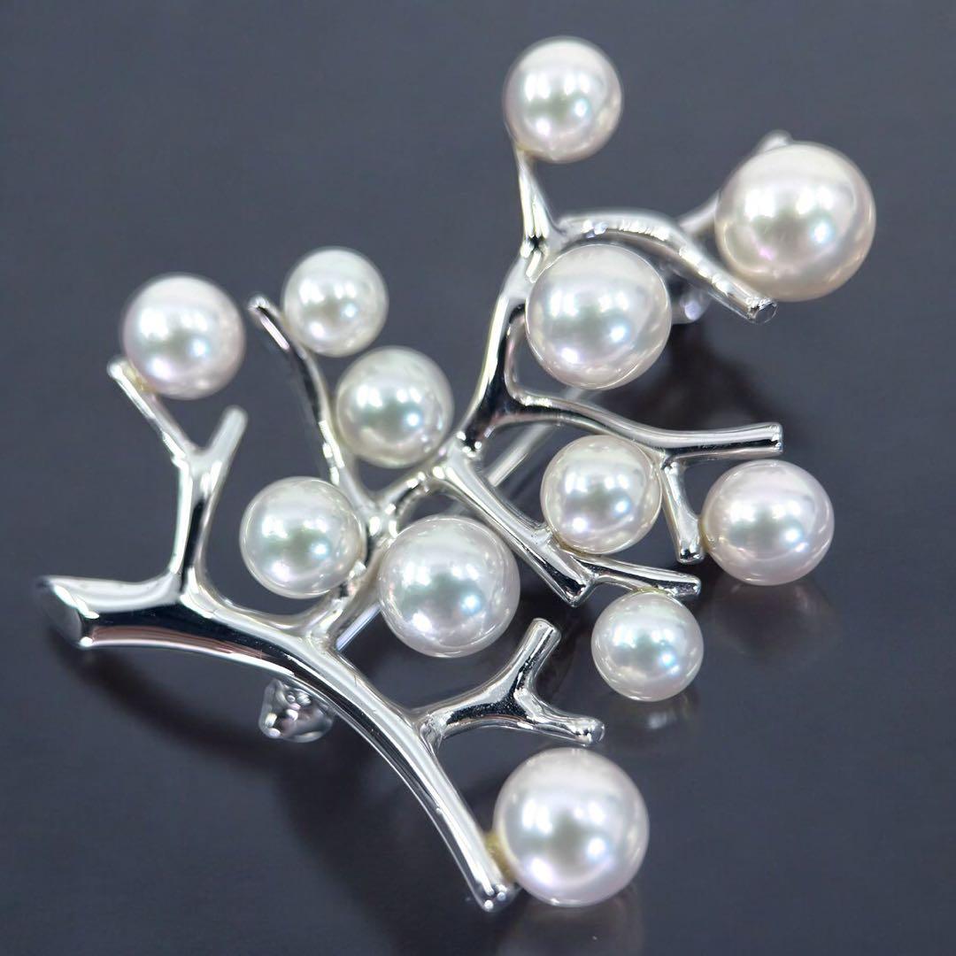 【未使用保管品】ミキモト　ブローチ　コサージュ　アコヤ　パール　真珠　幸福の木