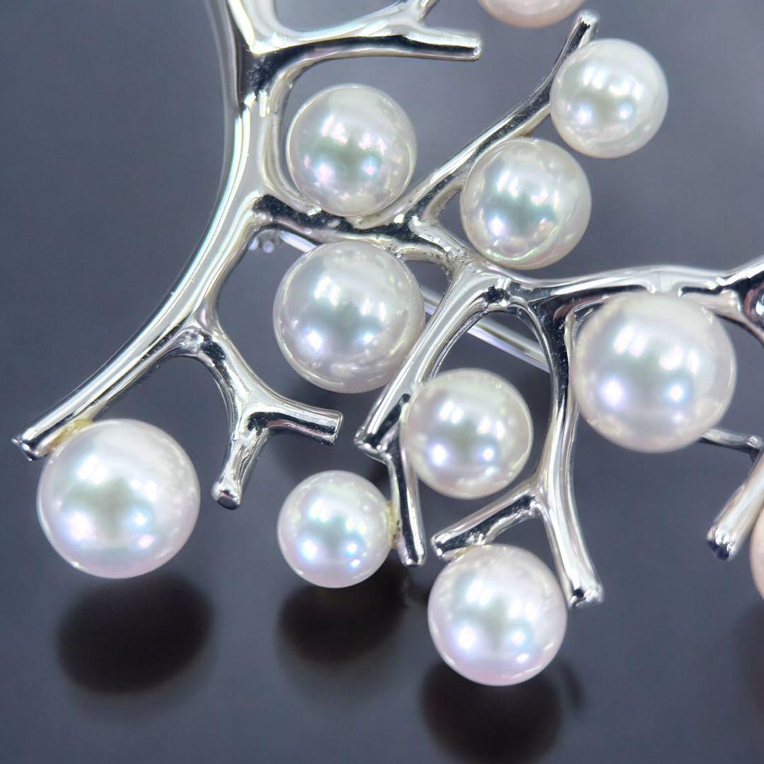【未使用保管品】ミキモト　ブローチ　コサージュ　アコヤ　パール　真珠　幸福の木