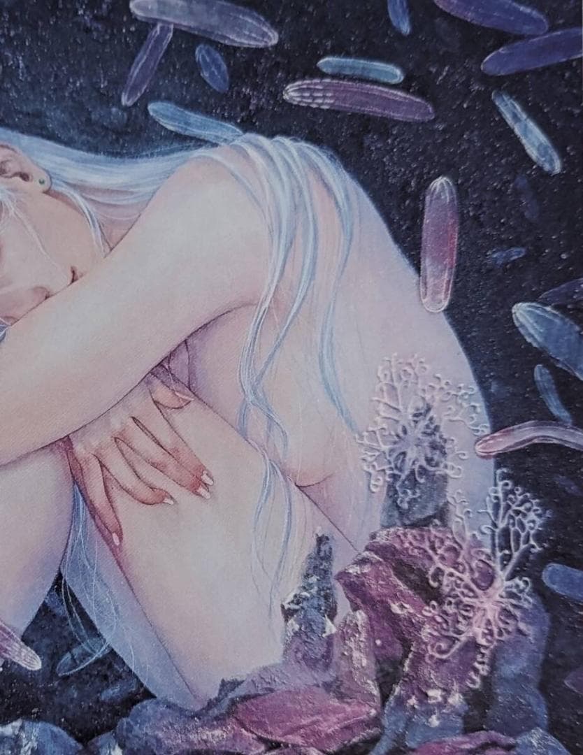 山下千里、「深海に棲む」、希少画集・額装画、日本製・新品額縁にて額装致します