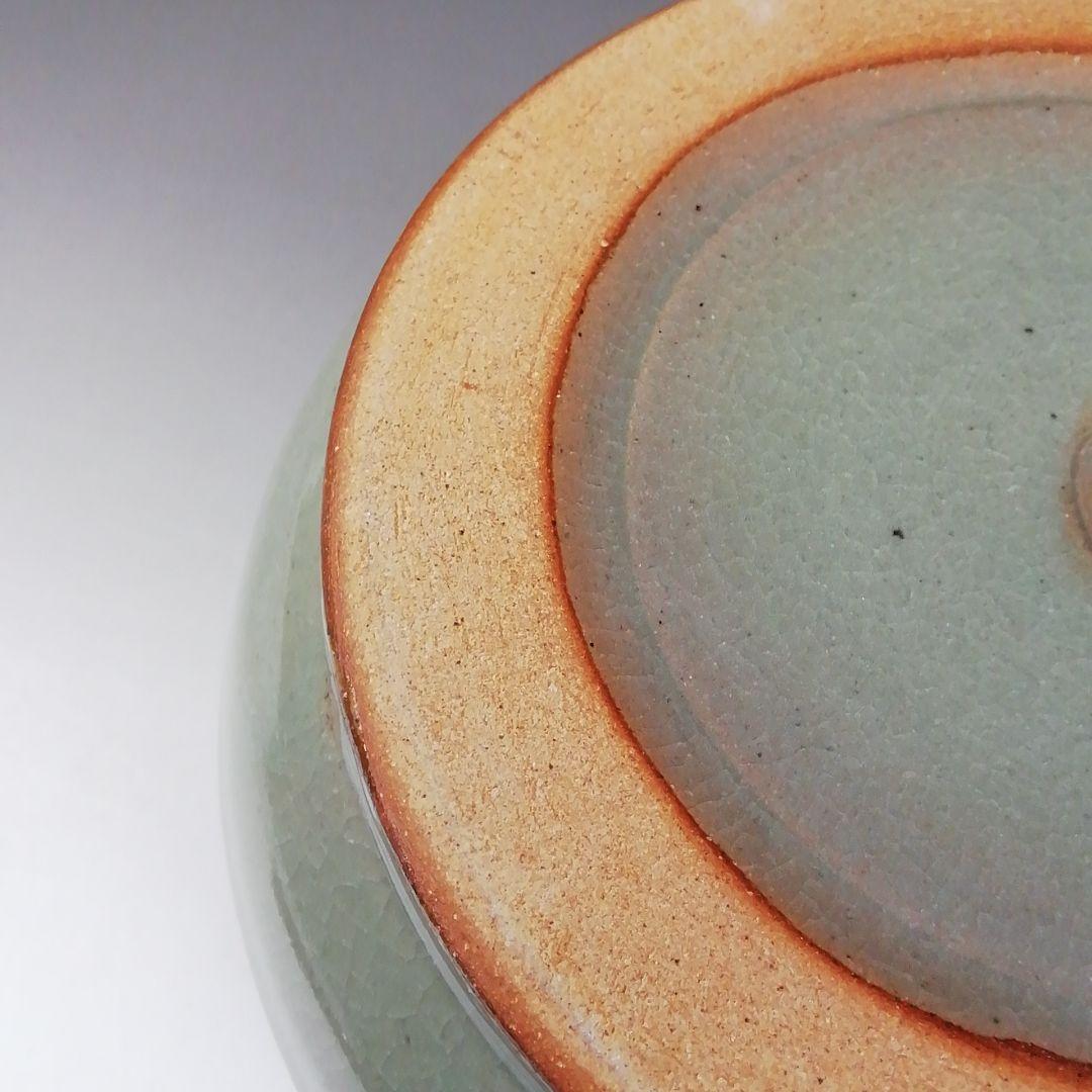 Ｔ７６５　水指　『青磁　雲鶴』『中村与平 造』　共箱　茶道具