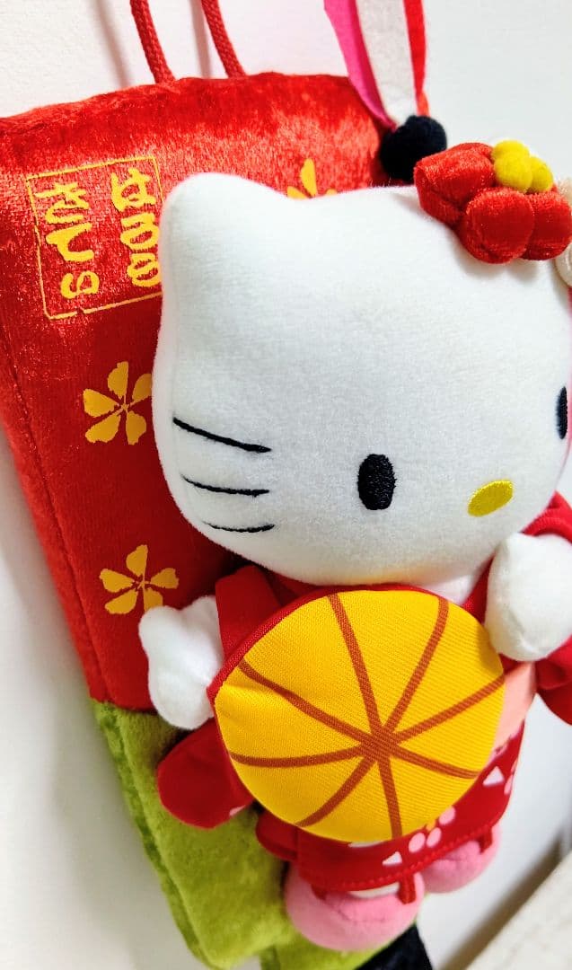 【ハローキティ】正月お飾り 羽子板 ぬいぐるみ【希少】