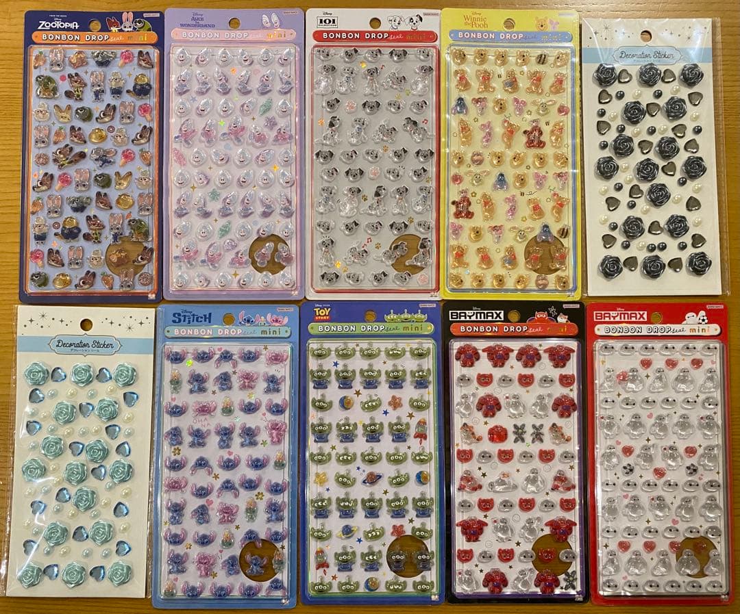 ボンボンドロップシール　ミニ　サンスター文具　ディズニー