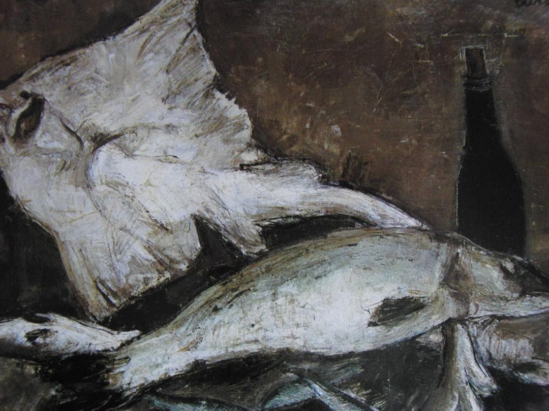 ベルナール・ビュッフェ「Nature morte aux poissons」