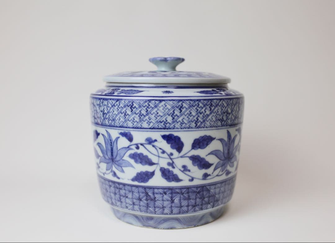 古奈呂枝 順一 川瀬竹春 水指 染付唐草文 梅摘み 煎茶器 茶道具 抹茶