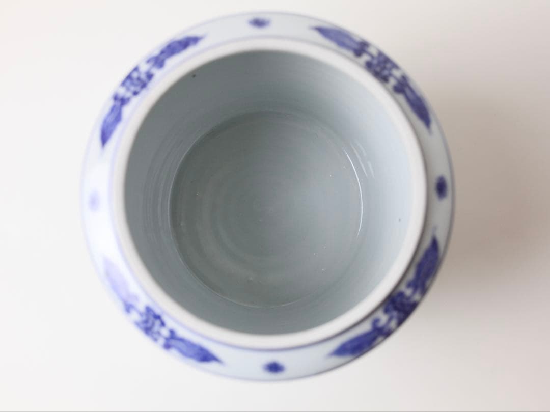 古奈呂枝 順一 川瀬竹春 水指 染付唐草文 梅摘み 煎茶器 茶道具 抹茶